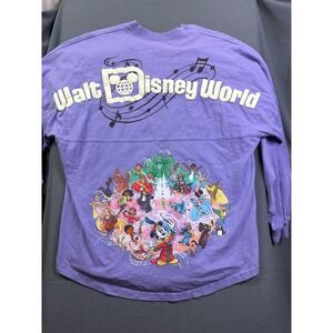 Walt Disney World Spirit Jersey Purple Music Mickey Ariel Characters Large